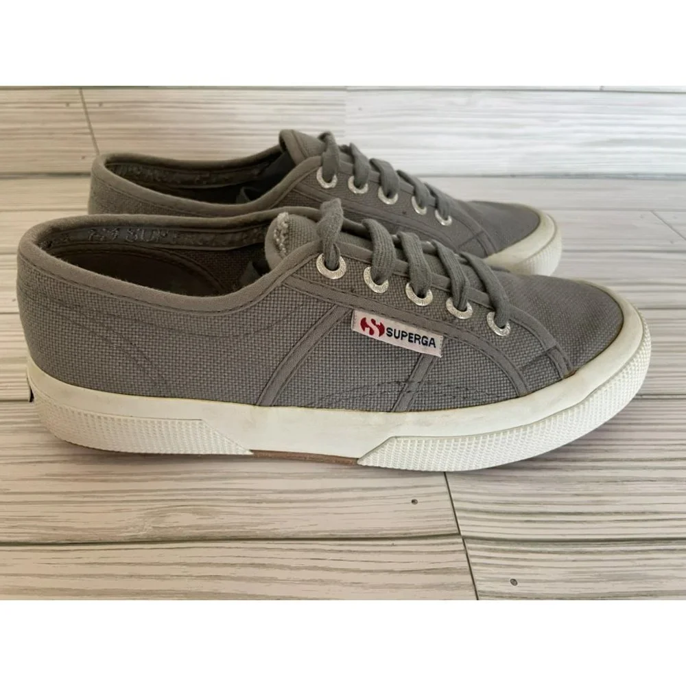 Superga Gray Canvas Sneakers in Size us 6, eu 36 - Picture 4 of 10